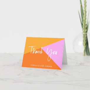 Personalisiert Name Whimsical Geometric Colorful Dankeskarte