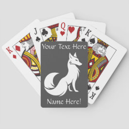 Personalisiert Name White Fox Game Spielkarten