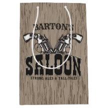 Personalisiert NAME Wild West Gun Revolver Saloon