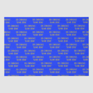 Personalisiert Name Wish Elegant Royal Blue Yellow Seidenpapier
