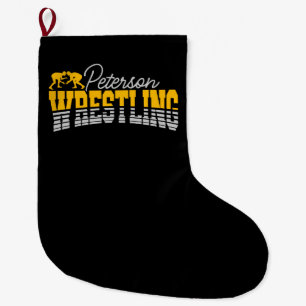 Personalisiert NAME Wrestling School Team Wrestler Großer Weihnachtsstrumpf