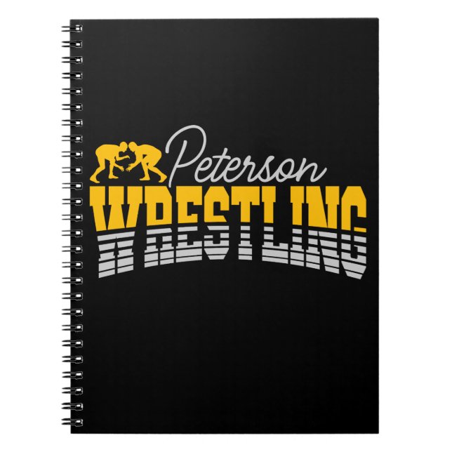 Personalisiert NAME Wrestling School Team Wrestler Notizblock (Vorderseite)