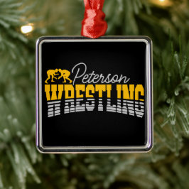Personalisiert NAME Wrestling School Team Wrestler Ornament Aus Metall