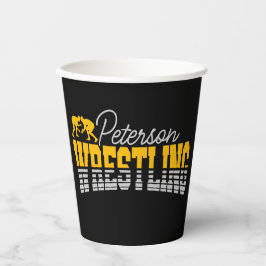 Personalisiert NAME Wrestling School Team Wrestler Pappbecher