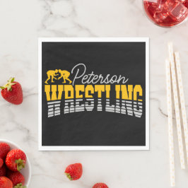 Personalisiert NAME Wrestling School Team Wrestler Serviette