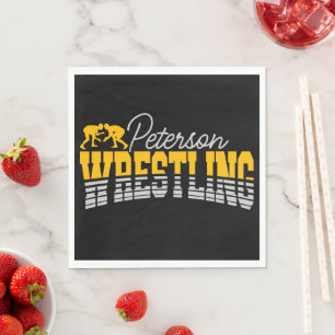 Personalisiert NAME Wrestling School Team Wrestler Serviette