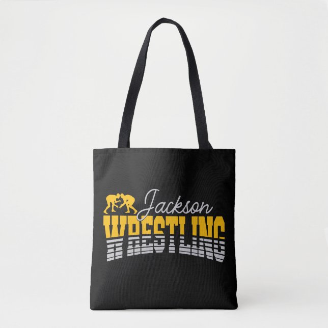 Personalisiert NAME Wrestling School Team Wrestler Tasche (Vorderseite)