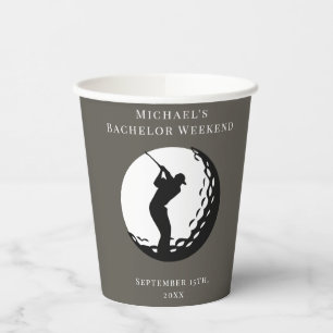 Personalisiert Napkin Bachelor Golf Weekend Pappbecher