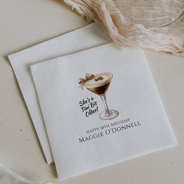 Personalisiert Napkins 18. Geburtstag Martini Serviette (Von Creator hochgeladen)