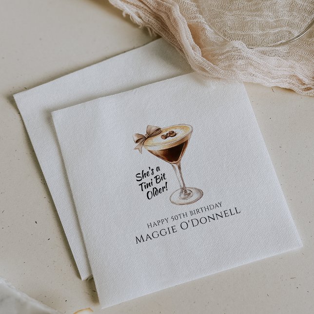 Personalisiert Napkins 50. Geburtstag Martini Serviette (Von Creator hochgeladen)
