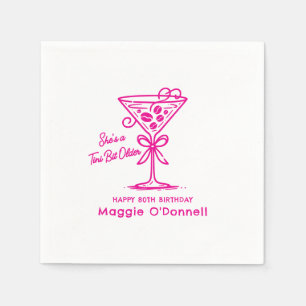 Personalisiert Napkins 80. Geburtstag Martini Serviette