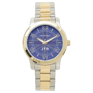Personalisiert Navy Blue Union Jack Dial Armbanduhr