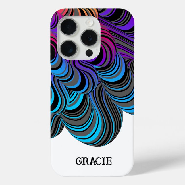 Personalisiert Neon Colorful Case-Mate iPhone Hülle (Rückseite)