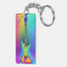 Personalisiert Neon Guitar Music Lover