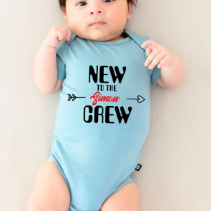 Personalisiert Neu an der Crew Baby Strampler