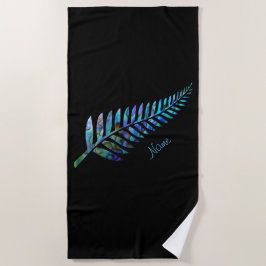 PERSONALISIERT NEUZEALAND FERN PAUA STRANDTUCH