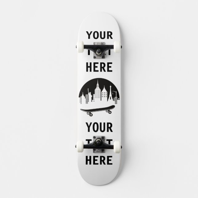 Personalisiert - New York mit einem winzigen Skate Skateboard (Vorderseite)