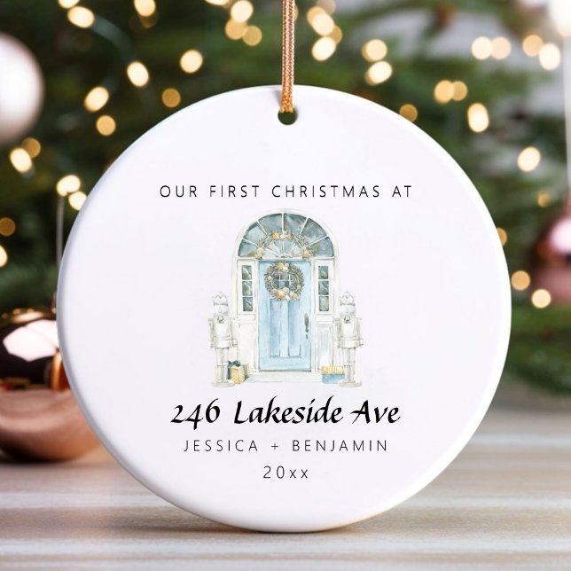 Personalisiert New Zuhause Weihnachts-Ornament Keramik Ornament (Personalized New Home Christmas Ornament)