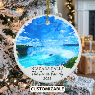Personalisiert Niagara Falls Ornament, New York Keramik Ornament