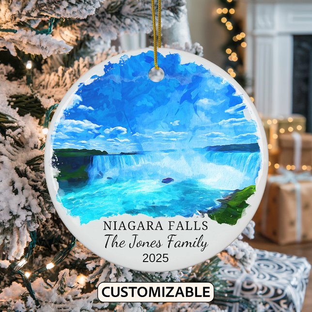 Personalisiert Niagara Falls Ornament, New York Keramik Ornament (Von Creator hochgeladen)