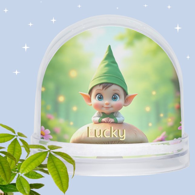 Personalisiert Niedlich Baby Elf Snow Globe Schneekugeln (Von Creator hochgeladen)