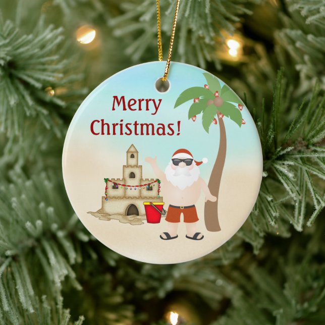 Personalisiert Niedlich frohe Weihnachten Weihnach Keramik Ornament (Baum)
