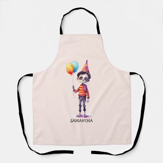 Personalisiert Niedlich Kid Zombie Halloween Schürze (Vorderseite)