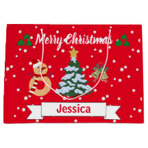 Personalisiert Niedlich Red Merry Christmas Jingle