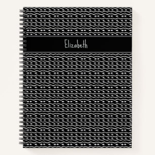 Personalisiert, Niedlich und elegant Zebra-Muster Notizbuch