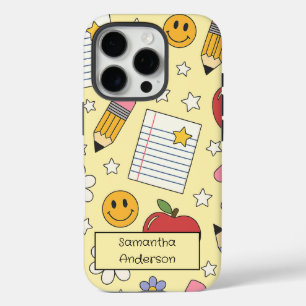 Personalisiert Niedlich zurück zur Schule für Ki iPhone 16 Pro Hülle