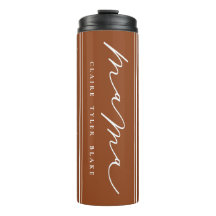 Personalisiert Niedliche Burnt Orange Mama Script