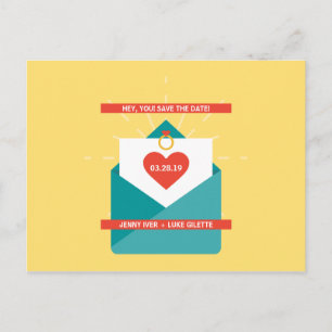 Personalisiert - Niedliche Illustration Save the D Postkarte