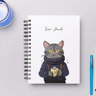 Personalisiert Niedliche Katze Cosy Coffee Kitten Planer