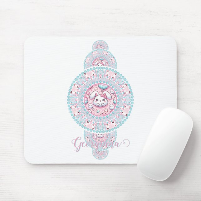 Personalisiert Niedliche Kawaii Bunny Ornamental M Mousepad (Mit Mouse)