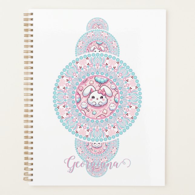 Personalisiert Niedliche Kawaii Bunny Ornamental M Planer (Vorderseite)