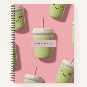 Personalisiert Niedliche Kawaii Pastel Smoothie Ma Notizbuch