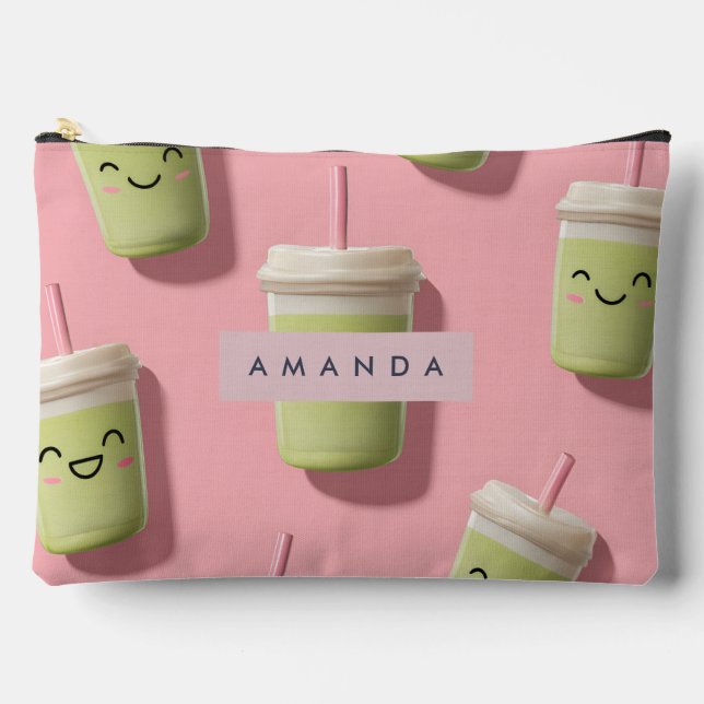 Personalisiert Niedliche Kawaii Pastel Smoothie Ma Zubehörtasche (Vorderseite)