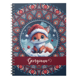 Personalisiert Niedliche Weihnachten Kawaii Fox Do Notizblock