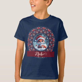 Personalisiert Niedliche Weihnachten Kawaii Fox Do T-Shirt