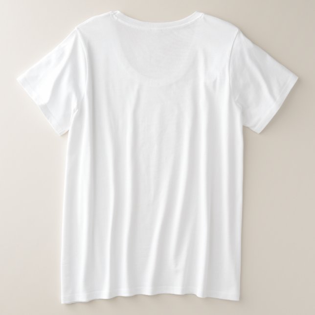 Personalisiert Niedliches Patchwork-Ghost-Hallowee Große Größe T-Shirt (Design Rückseite)