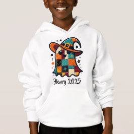 Personalisiert Niedliches Patchwork-Ghost-Hallowee Hoodie