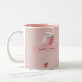 Personalisiert Niedliches Rosa Strawberry Jar Must Zweifarbige Tasse