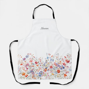 Personalisiert Nonna Wildblume Floral Schürze