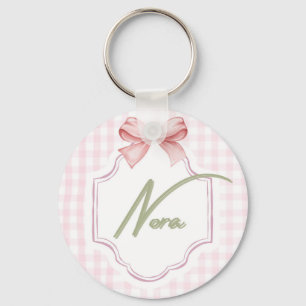 Personalisiert Nora Baby Girl Kinderzimmer Bow&Gin Schlüsselanhänger