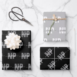Personalisiert NP Nurse Practitioner Abschluss Chi Geschenkpapier Set