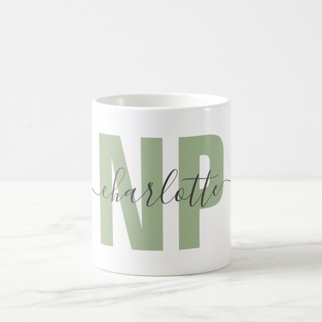 Personalisiert NP Nurse Practitioner Abschluss Chi Kaffeetasse (Mittel)