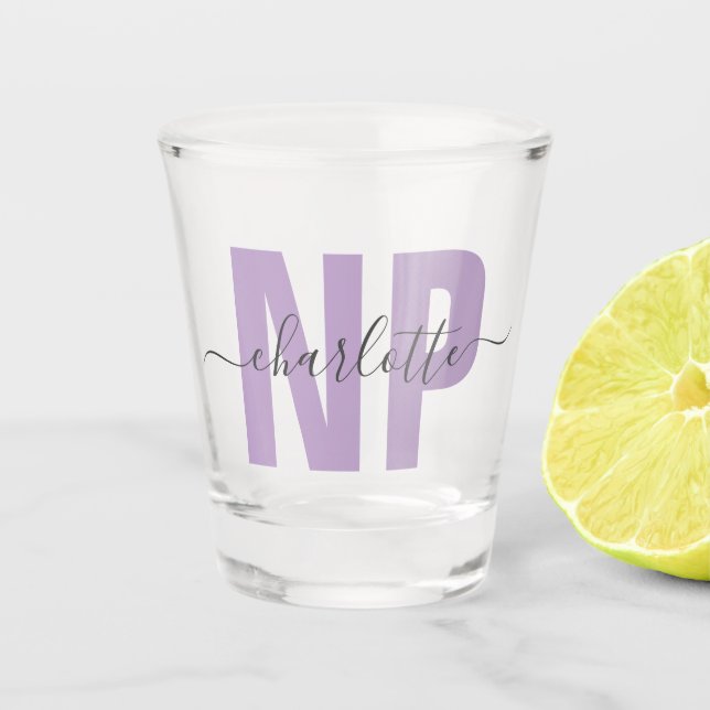 Personalisiert NP Nurse Practitioner Abschluss Chi Schnapsglas (Vorderseite)