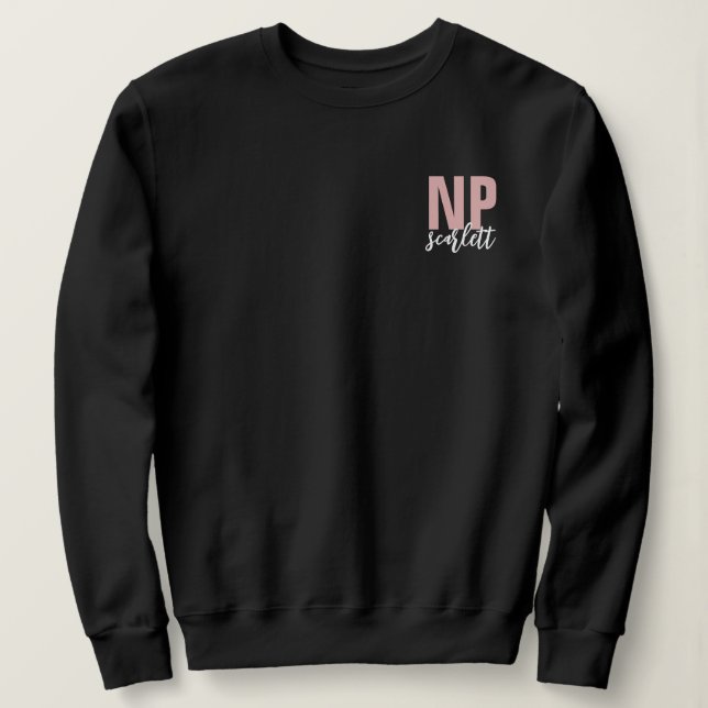 Personalisiert NP Nurse Practitioner Abschluss Sweatshirt (Design vorne)