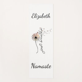 Personalisiert nur atmen Dandelion Butterfly Yoga Yogamatte