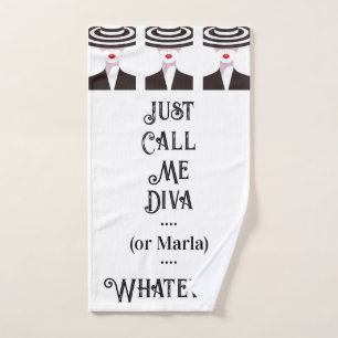 Personalisiert nur mich Diva nennen Handtuch